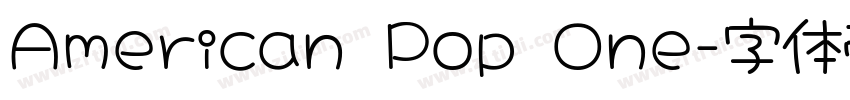 American Pop One字体转换